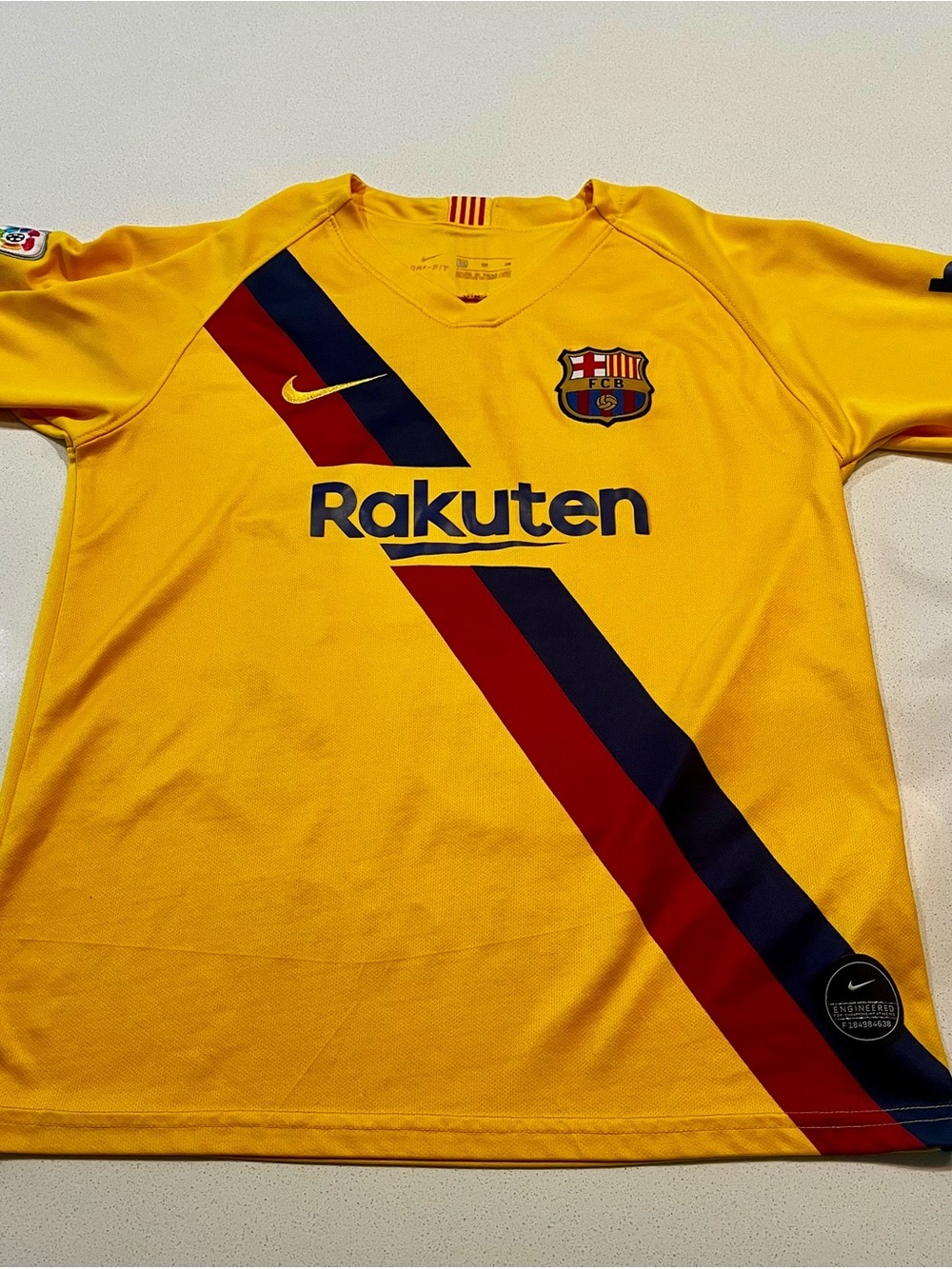 Nike FC Barcelona Ansu Fati #31 Away Jersey Youth Large 2019 2020 Yellow